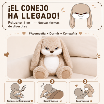 Conejo de peluche enfadado BunnyMood™
